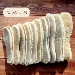 Semelles en laine de mouton pour ne plus avoir froid aux pieds du 36 au 45