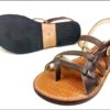 sandales cuir pour femme semelle cuir avec patin anti-dérapant