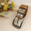 ceinture large de 4 cm en cuir coloris "whisky"