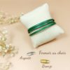 Fermoir au choix pour le bracelet fin en cuir vert