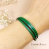 exemple bracelet multirang cuir vert 3 tours