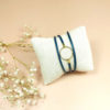 Bracelets multirang cuir bleu marine pour femme collection "Oly"