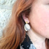 boucles d'oreilles en cuir upcyclé collection demoiselle"