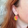 boucles d'oreilles en cuir upcyclé collection demoiselle"