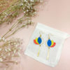 Boucles d'oreilles pendantes en cuir bleu