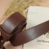 Ceinture artisanale en cuir marron