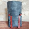 Sac à dos cuir bleu gris taille S