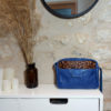 Sac trotteur cuir bleu