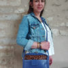 Sac trotteur cuir bleu