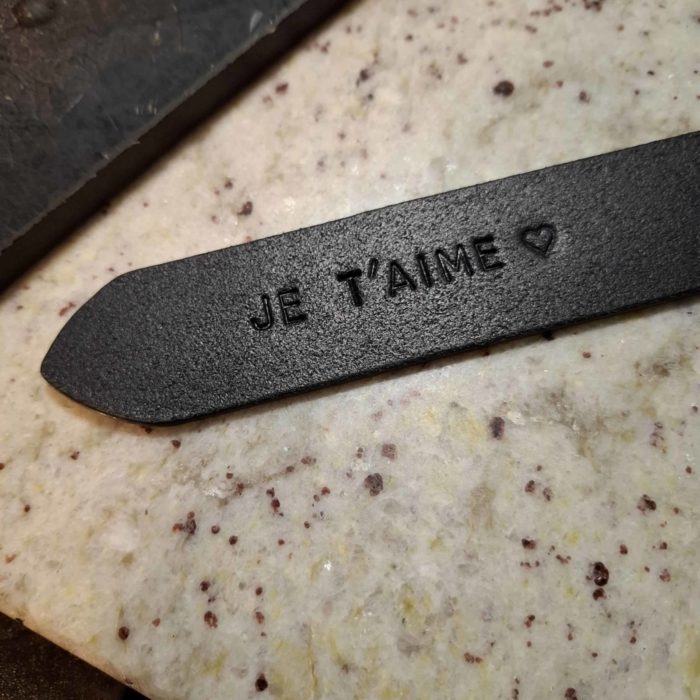 ceinture personnalisée avec gravure
