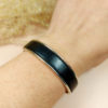 Bracelet jonc cuir noir