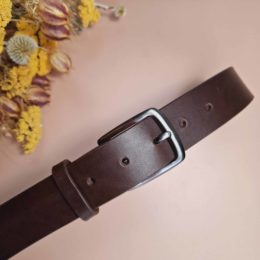 Ceinture cuir marron foncé