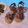 sandales artisanales cuir marron