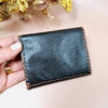 Porte-monnaie et porte-cartes en cuir marron foncé