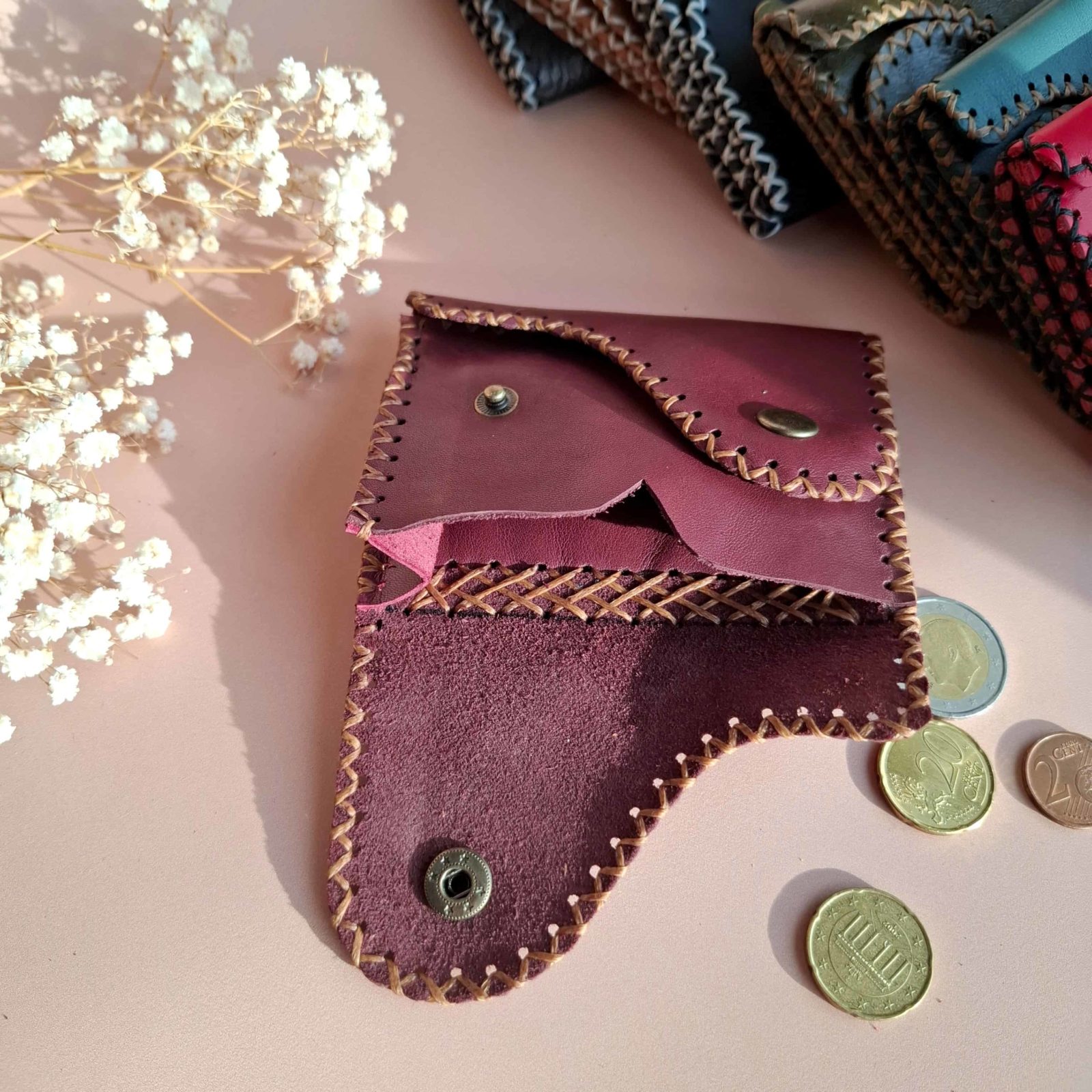 portefeuille cuir bordeaux