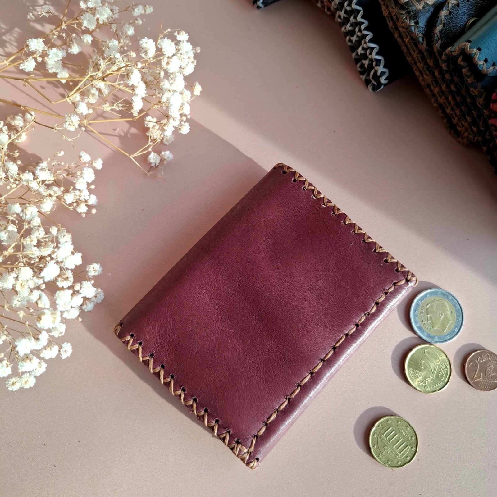 portefeuille cuir bordeaux