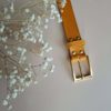 ceinture jaune cuir boucle dorée