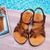 Sandales cuir marron Anna