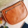 sac cuir terracotta et marron