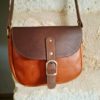 sac cuir terracotta et marron