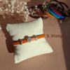 Bracelet arbre de vie fin cuir orange