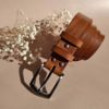 ceinture camel en cuir