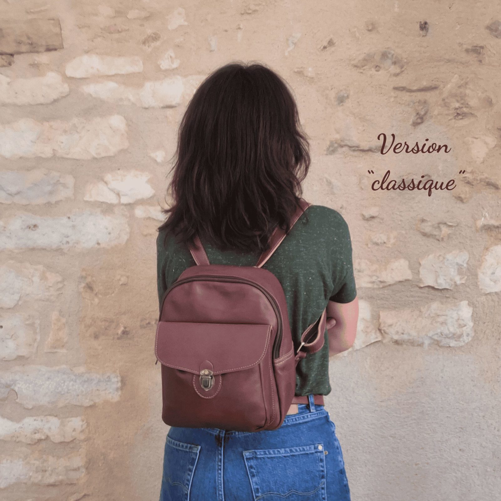 sac à dos artisanal cuir marron