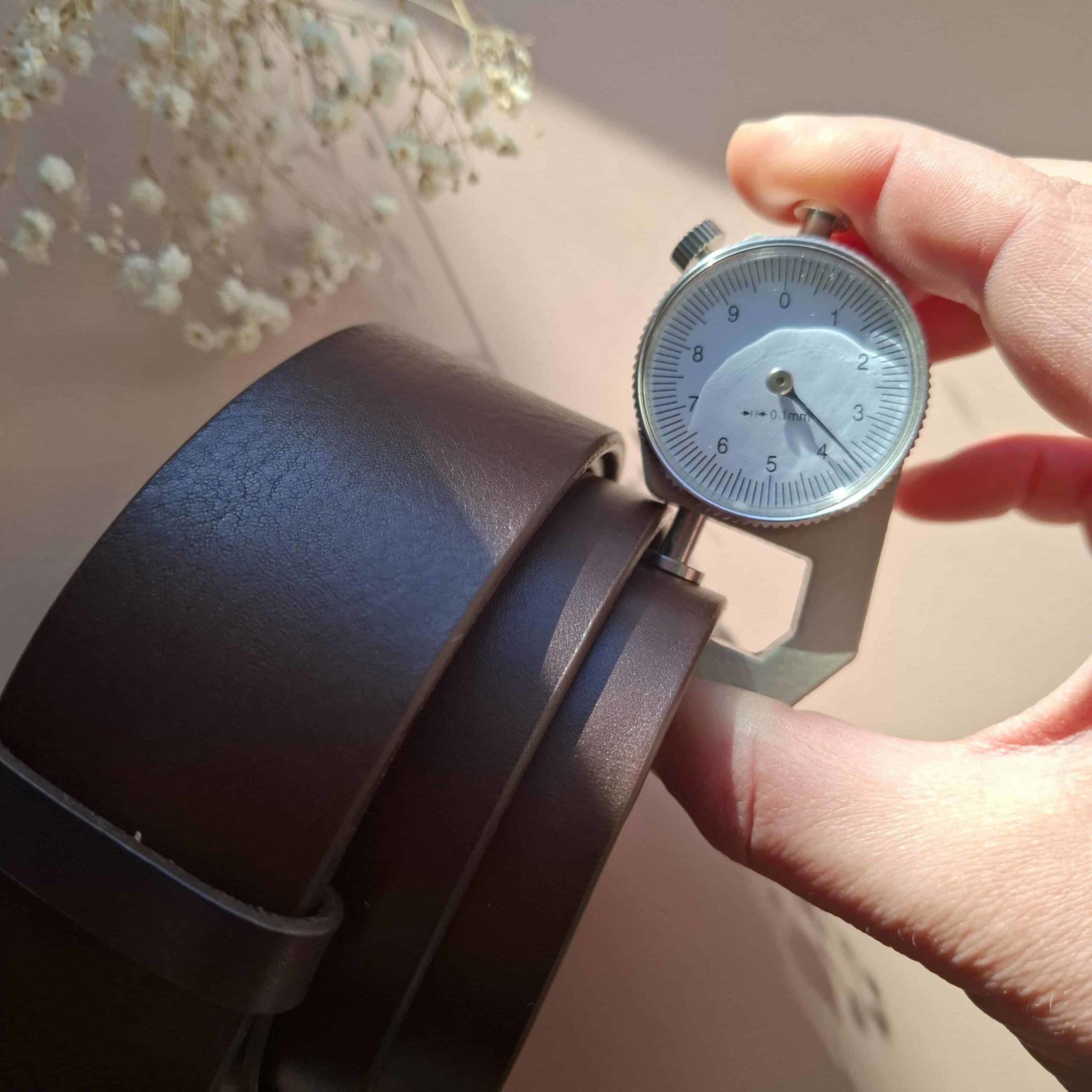 ceinturon cuir marron