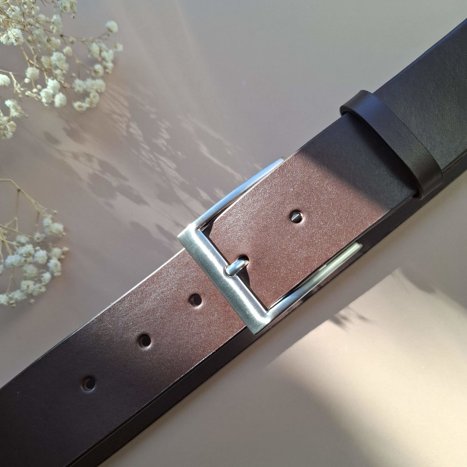 ceinturon cuir marron