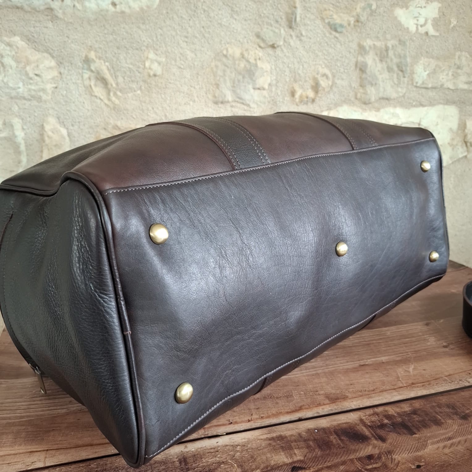 sac voyage cabine cuir marron foncé