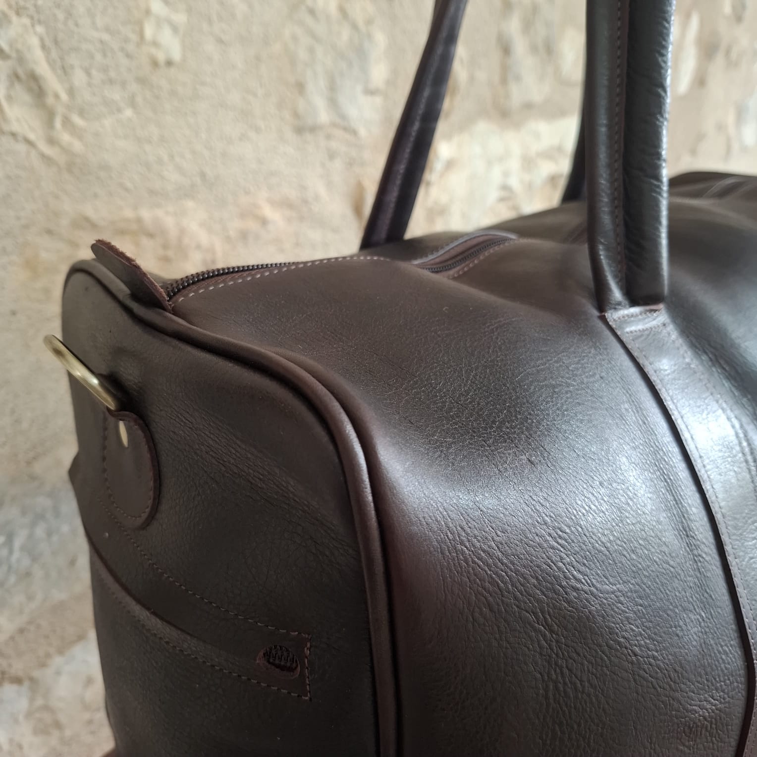 sac voyage cabine cuir marron foncé